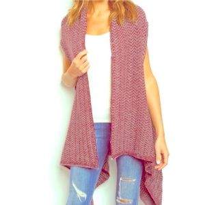 Wine Ivory Cardigan Wrap